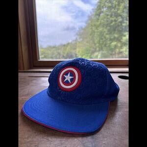 Marvel Captain America Youth Cap Hat Shield Logo Embroidered Avenger Adjustable‍